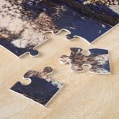 素朴動揺して米国国旗の赤白青 ジグソーパズル (側面)