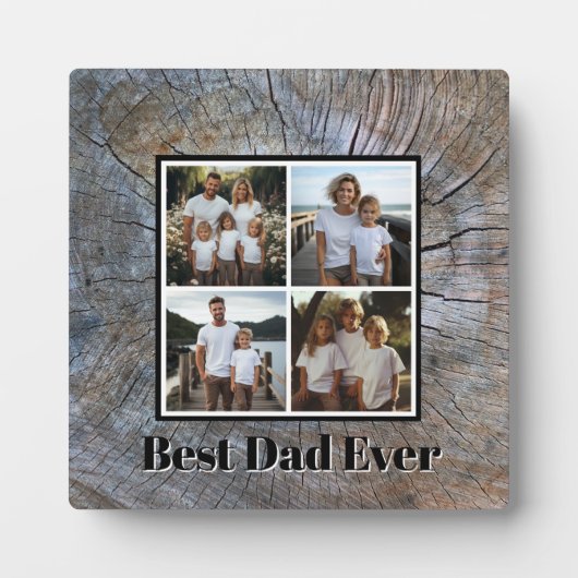 素朴動揺して輪パターンのパパ フォトプラーク (正面)