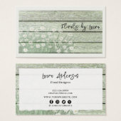 素朴動揺してGreen Woodフローラ名刺 (正面&裏面)