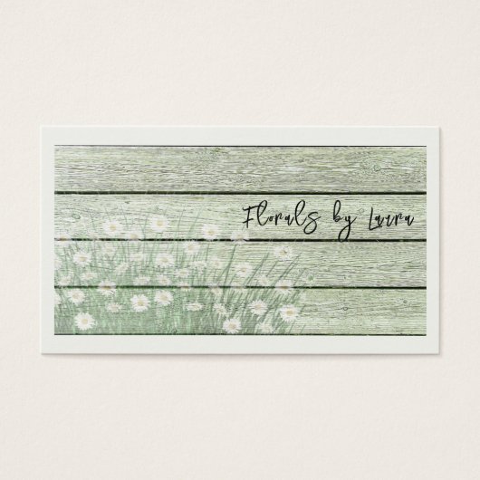 素朴動揺してGreen Woodフローラ名刺 (正面)