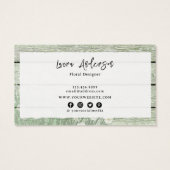 素朴動揺してGreen Woodフローラ名刺 (裏面)