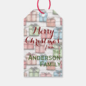 素朴包まれたギフト – ギフトラベル ギフトタグ (正面)