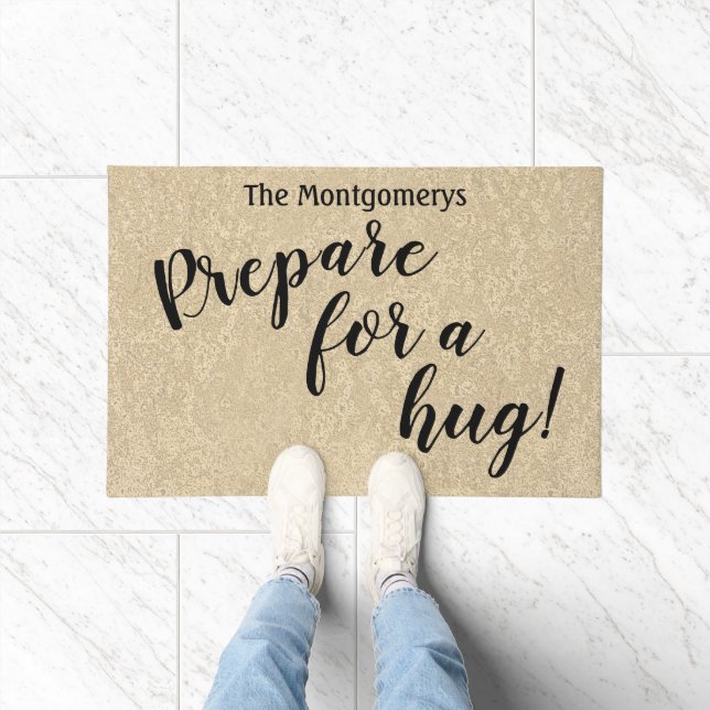 素朴名前をカスタムするがハグ歓迎の準備をする ドアマット (室内)