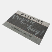 素朴名前をカスタムする「ハグの準備」へようこそ ドアマット (アングル)