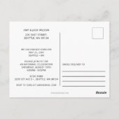 素朴吸汁性サボテン結婚の発表 ポストカード (裏面)