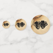 素朴喜劇と悲劇の演劇デザイン コンフェッティ (裏面)