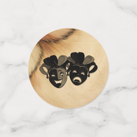 素朴喜劇と悲劇の演劇デザイン コンフェッティ (スモール正面)