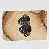 素朴喜劇と悲劇の演劇デザイン ゴルフタオル (横)