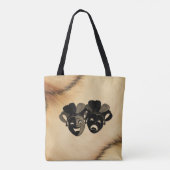 素朴喜劇と悲劇の演劇デザイン トートバッグ (裏面)