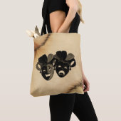 素朴喜劇と悲劇の演劇デザイン トートバッグ (クローズアップ)