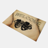 素朴喜劇と悲劇の演劇デザイン ドアマット (アングル)