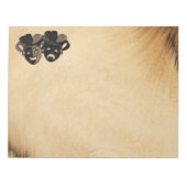 素朴喜劇と悲劇の演劇デザイン ノートパッド (正面)