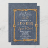 素朴国のロープ私はバーベキューする結び目を結ぶ 招待状 (正面/裏面)