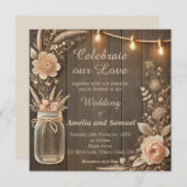 素朴国結婚側 招待状 (正面/裏面)