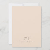 素朴地球とシャンパンの花模様ズ結婚 – ベージュ 招待状 (裏面)