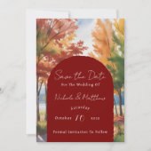 素朴変更離れ日の保存 招待状 (正面)