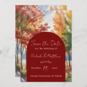 素朴変更離れ日の保存 招待状 (正面/裏面)