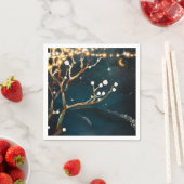 素朴夕べツリーライツスターリーナイト結婚ズ スタンダードカクテルナプキン (インサイチュ)