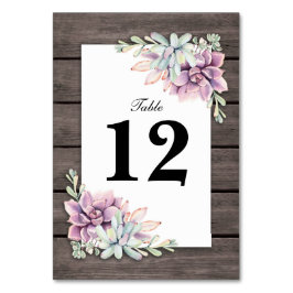 素朴多肉フローラ結婚のテーブル番号 テーブルナンバー