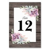 素朴多肉フローラ結婚のテーブル番号 テーブルナンバー (裏面)