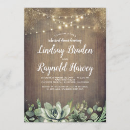 素朴多肉植物リハーサルディナー 招待状