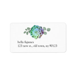 素朴多肉結婚住所 シール