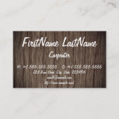 素朴大工/木工プロファイルカード 名刺 (正面)