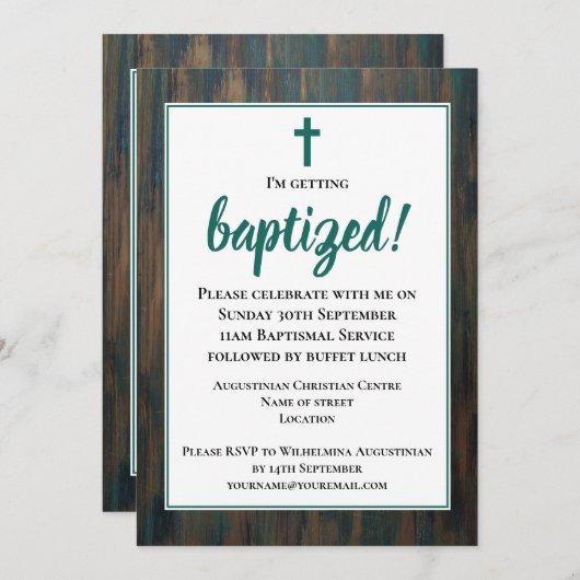 素朴大洗礼 招待状 (正面/裏面)