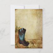 素朴女性のカーボーイブライダルシャワー 招待状 (裏面)