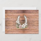 素朴女性のカーボーイブーツとバラバチェロレッテ 招待状 (裏面)