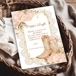 素朴女性のカーボーイブーツフローラディッパーラッフル エンクロージャーカード