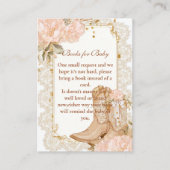 素朴女性のカーボーイブーツフローラブックベビー エンクロージャーカード (正面)