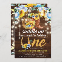 素朴女性のカーボーイブーツフローラ第1の誕生日