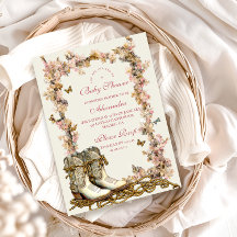 素朴女性のカーボーイブーツ赤ちゃんシャワー