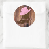 素朴女性のカーボーイブーツ&ハット ラウンドシール (バッグ)