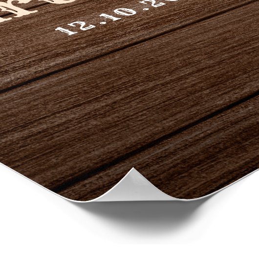 素朴女性のカーボーイブートフローラ誕生日ウェルカムサイン ポスター (角)