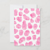 素朴女性のカーボーイ西ピンクの牛の赤ちゃんシャワー サンキューカード (裏面)