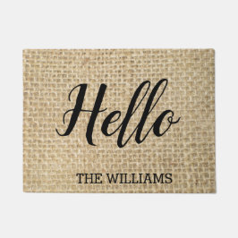 素朴姓（こんにちは） ドアマット