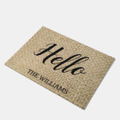 素朴姓（こんにちは） ドアマット (アングル)