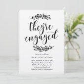 素朴婚約パーティディナー招待状 招待状 (スタンド正面)