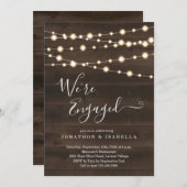 素朴婚約パーティ招待状 招待状 (正面/裏面)