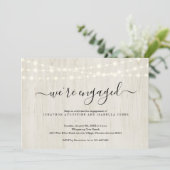 素朴婚約パーティ招待状 招待状 (スタンド正面)