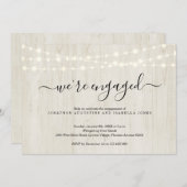 素朴婚約パーティ招待状 招待状 (正面/裏面)