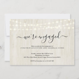 素朴婚約パーティ招待状 招待状