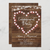 素朴婚約パーティ招待状 招待状 (正面/裏面)