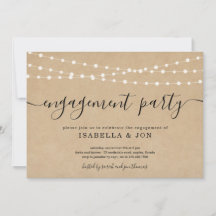 素朴婚約パーティ招待状