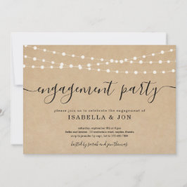 素朴婚約パーティ招待状 案内状