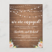 素朴婚約発表パーティーはがき インビテーションポストカード (正面)