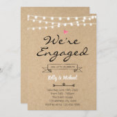 素朴婚約編集招待状 招待状 (正面/裏面)