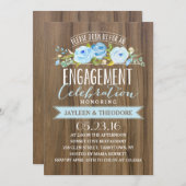 素朴婚約 | 婚約パーティー 招待状 (正面/裏面)